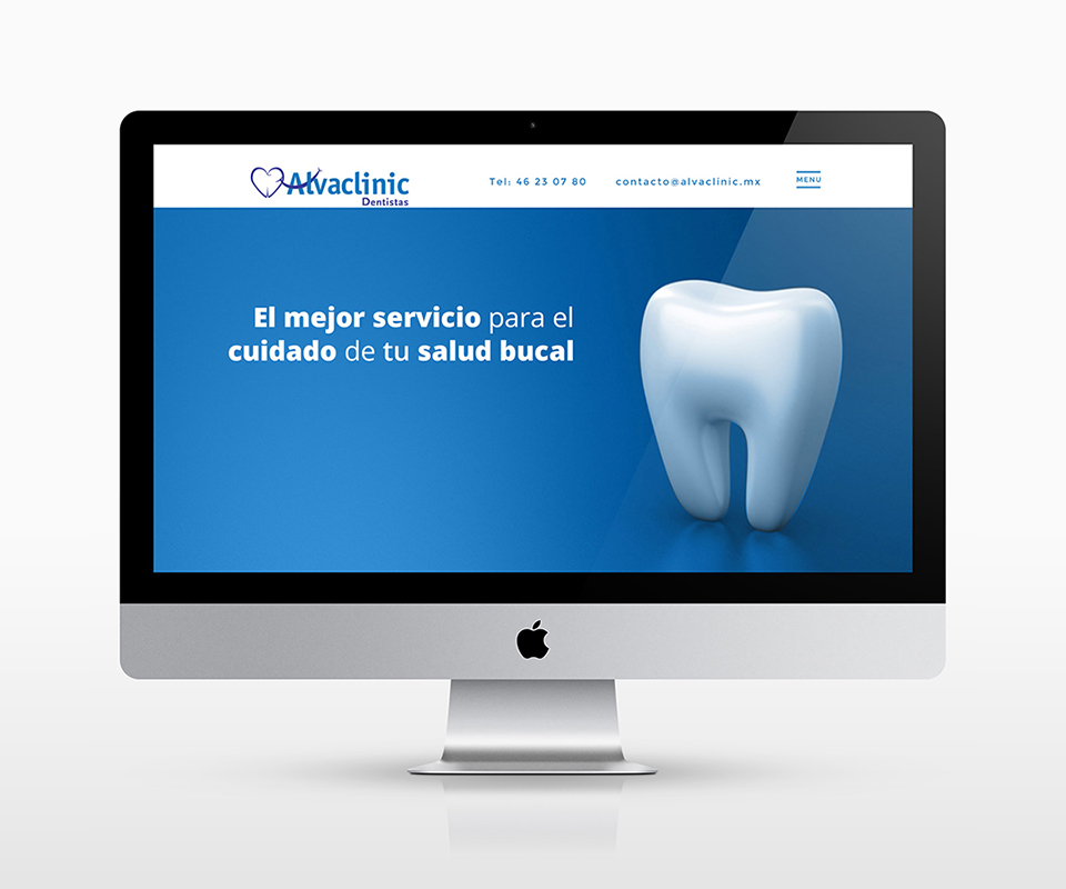 Concepto web para Alvaclinic Dentistas