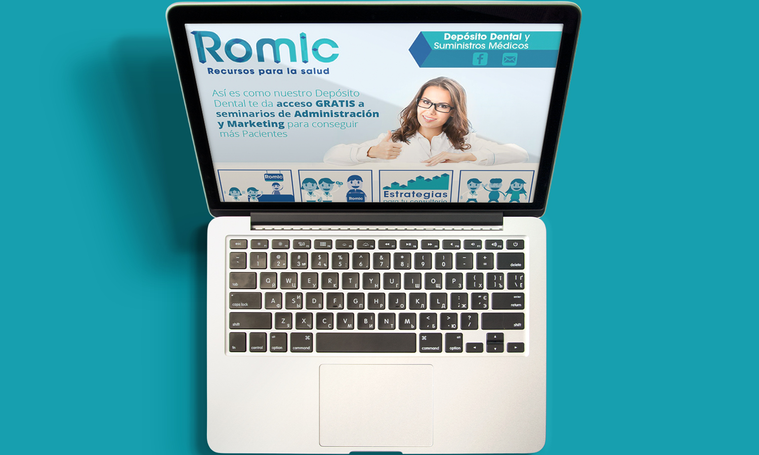 Landing page promocional Romic