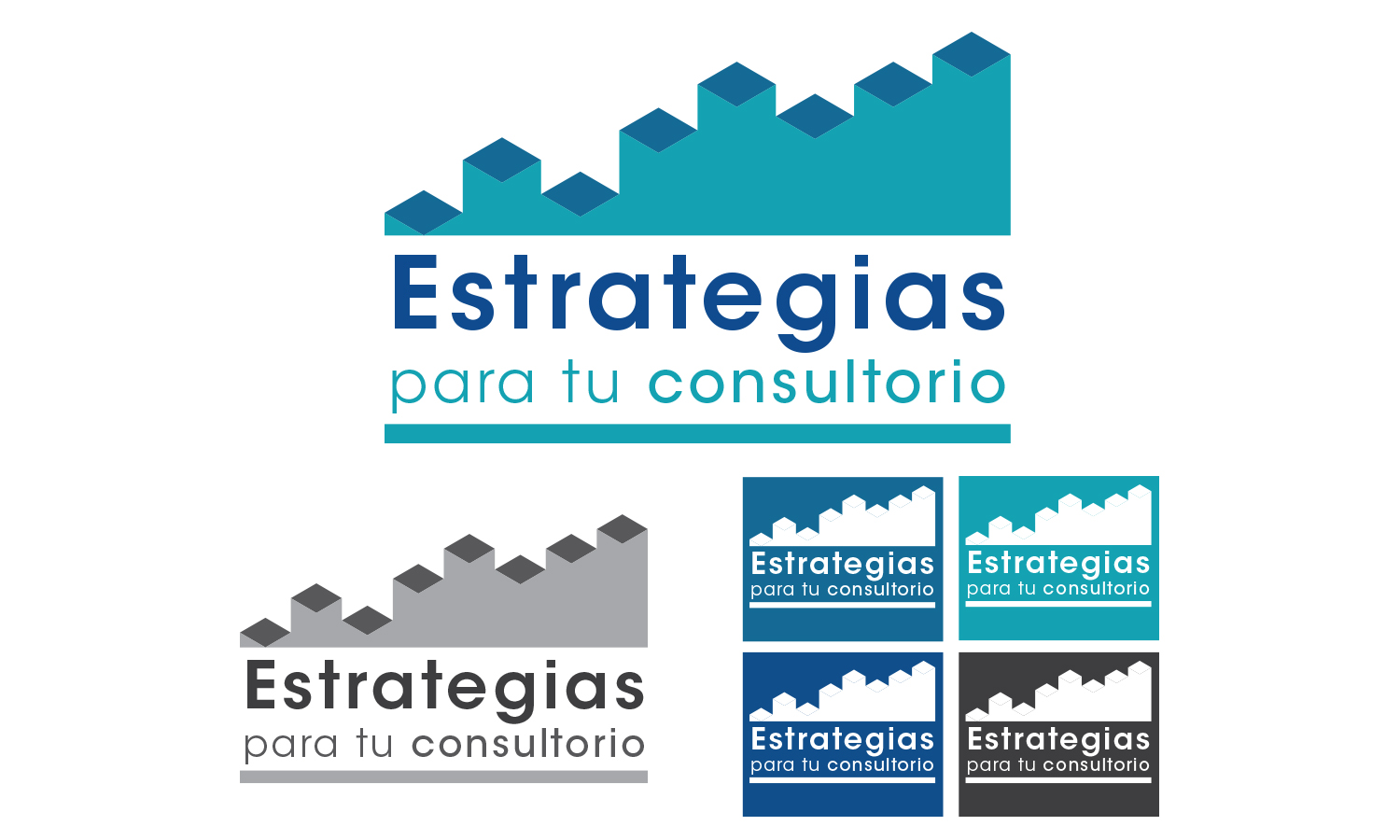 Logo Estrategias para tu consultorio y variantes