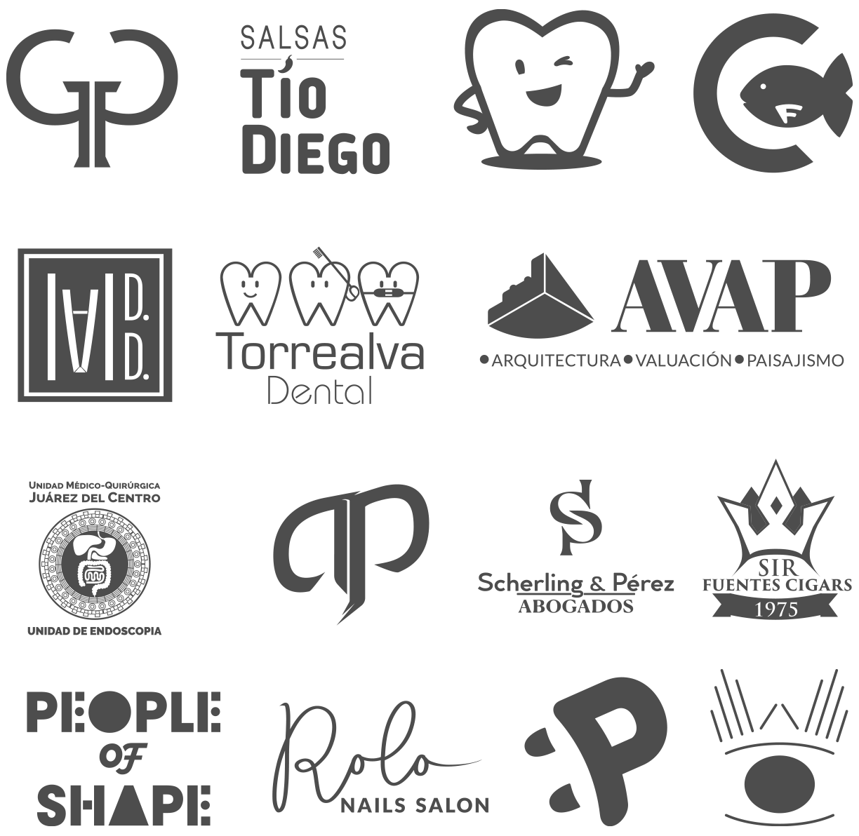 Muestra de logos diseñados