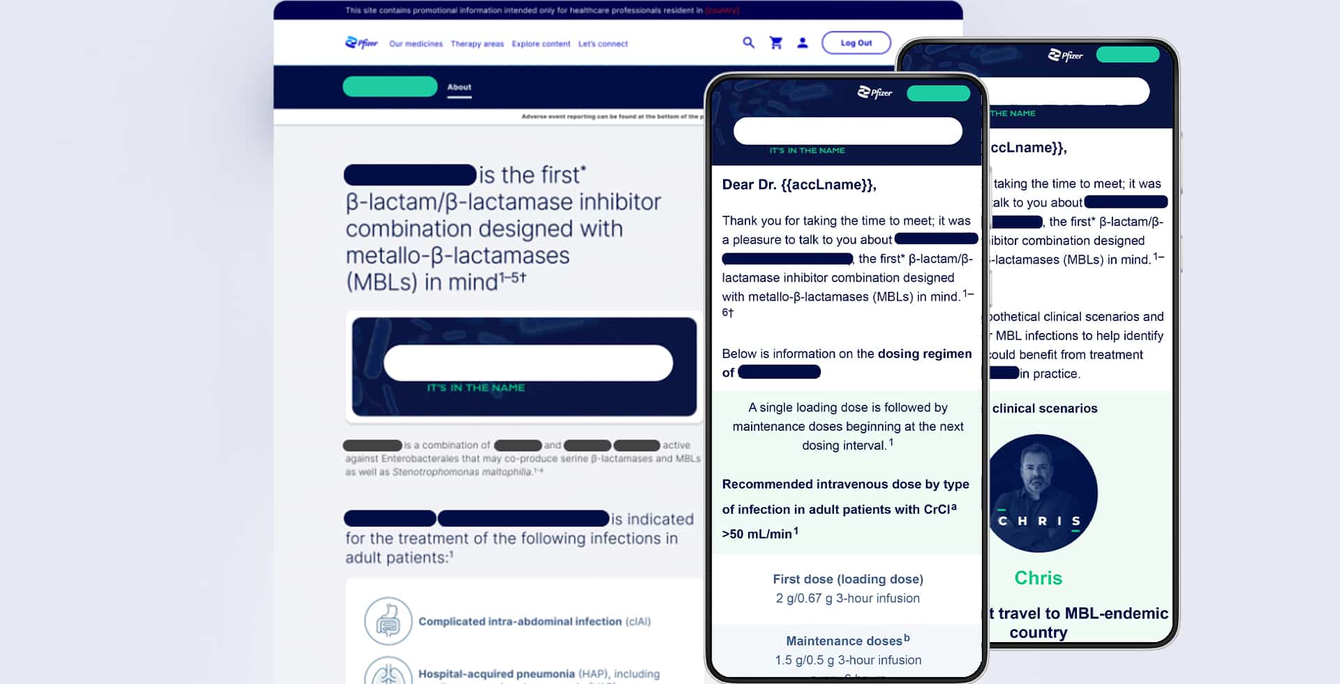 Muestra de landingpage y mailing