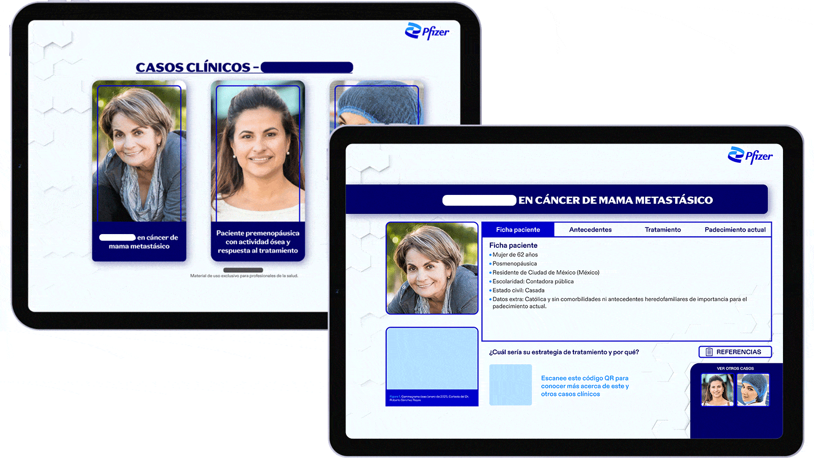Porta de interactivo y animación mostrando la secuencia de contenidos de una sección