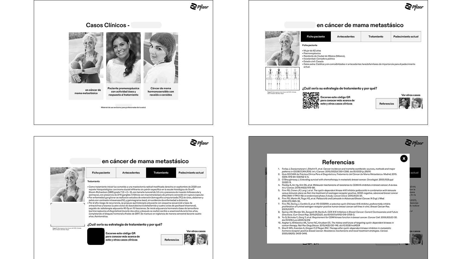 Wireframe primer sección del material